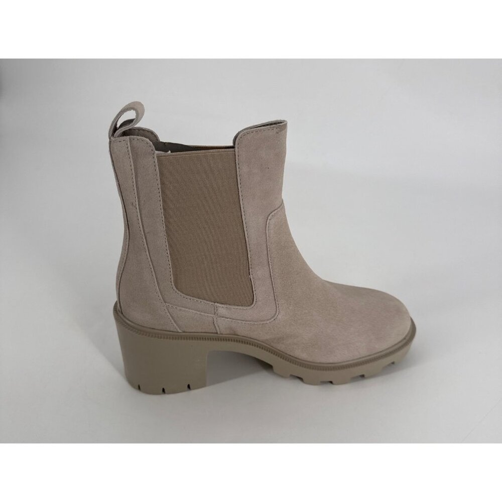 Lisa Vicky Womens Boot Jolt Chelsea Beige Split Suede Size 9.5 - Picture 4 of 10